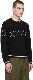 Stefan Cooke Black Slashes Sweater
