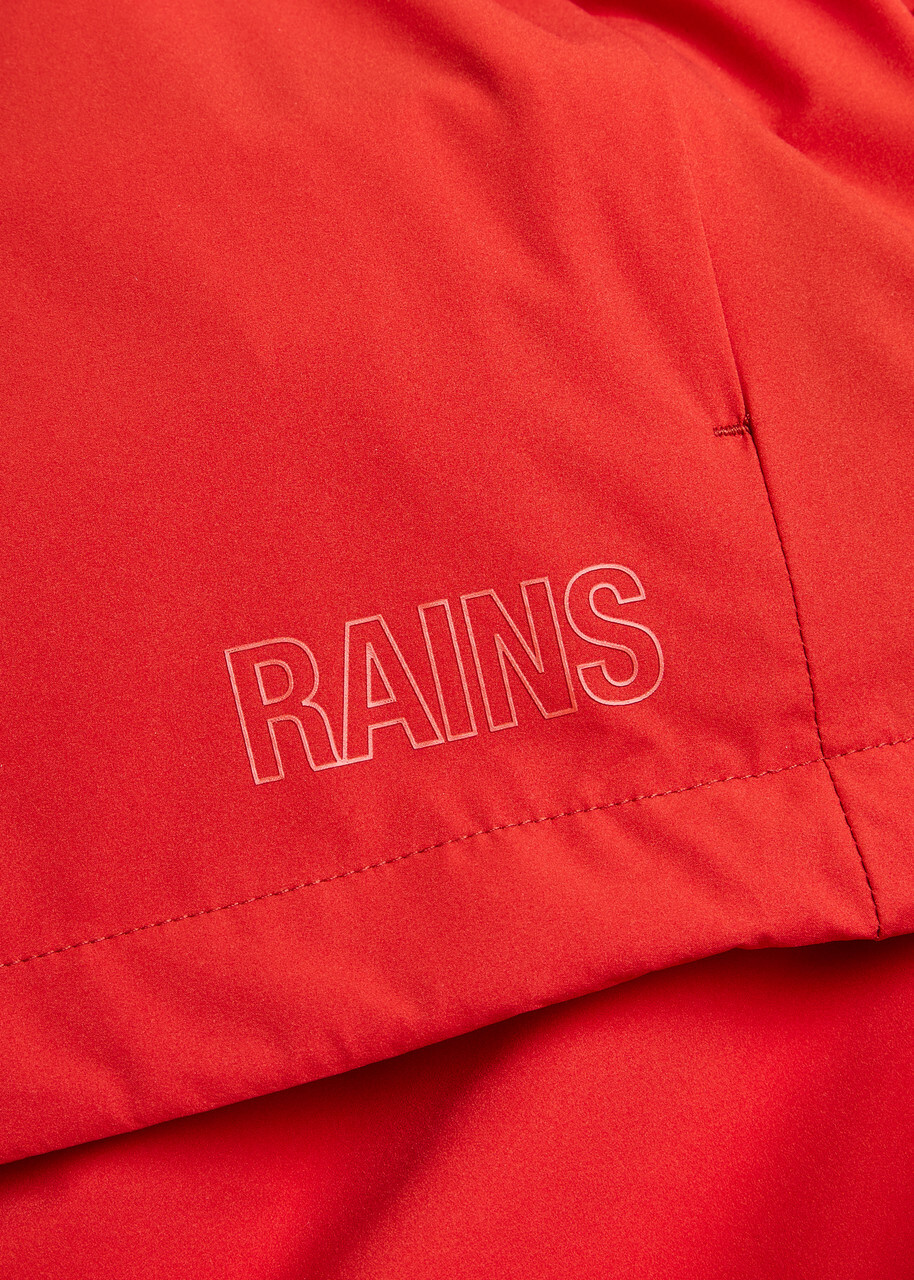 Rains Mito Water-repellent Hooded Shell Jacket Orange
