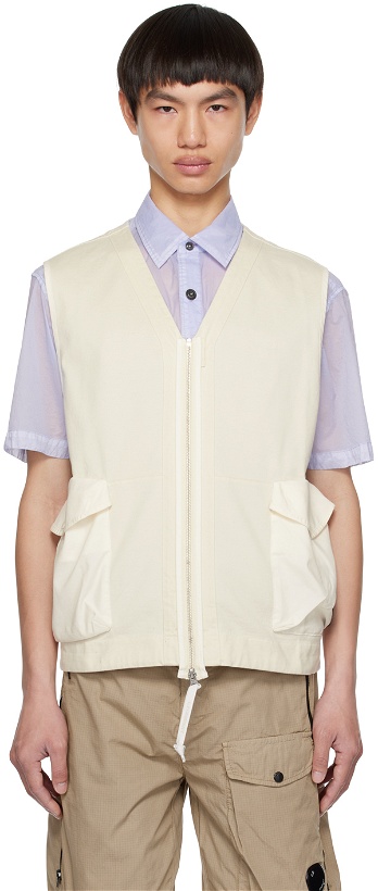 Photo: C.P. Company White Zip Vest