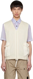 C.P. Company White Zip Vest