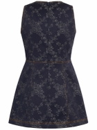 ETRO - Jacquard V-neck Sleeveless Mini Dress