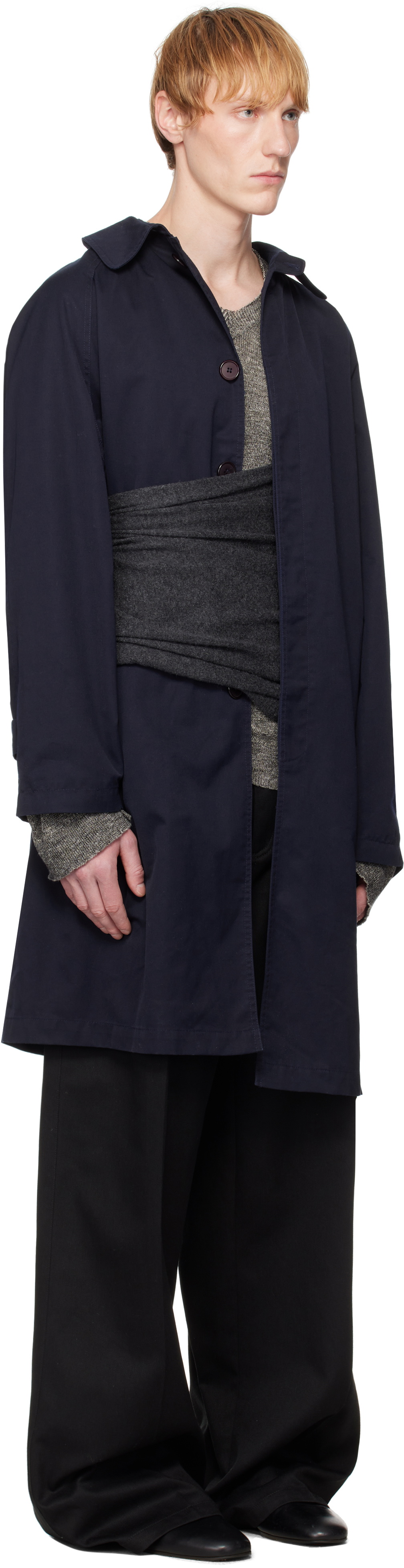Bless Navy Extended Trench Coat