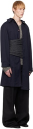 Bless Navy Extended Trench Coat