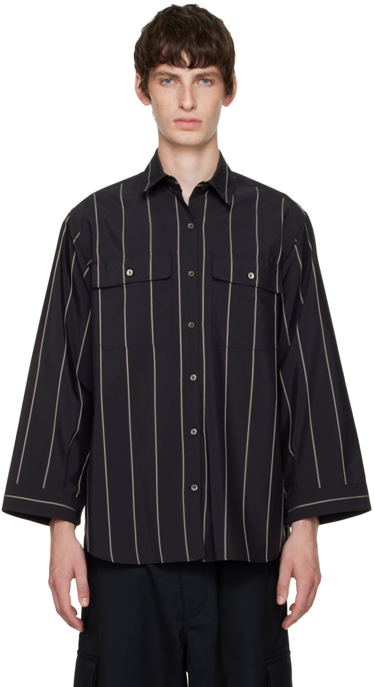 rito structure Black Striped Shirt rito structure