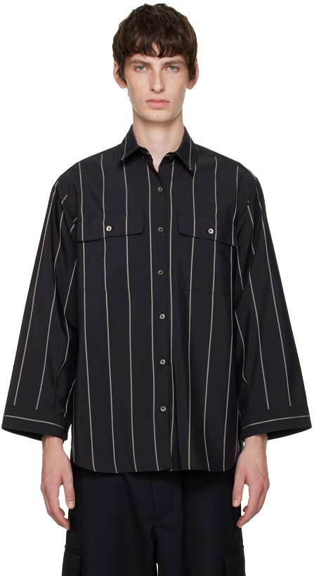 Photo: rito structure Black Striped Shirt