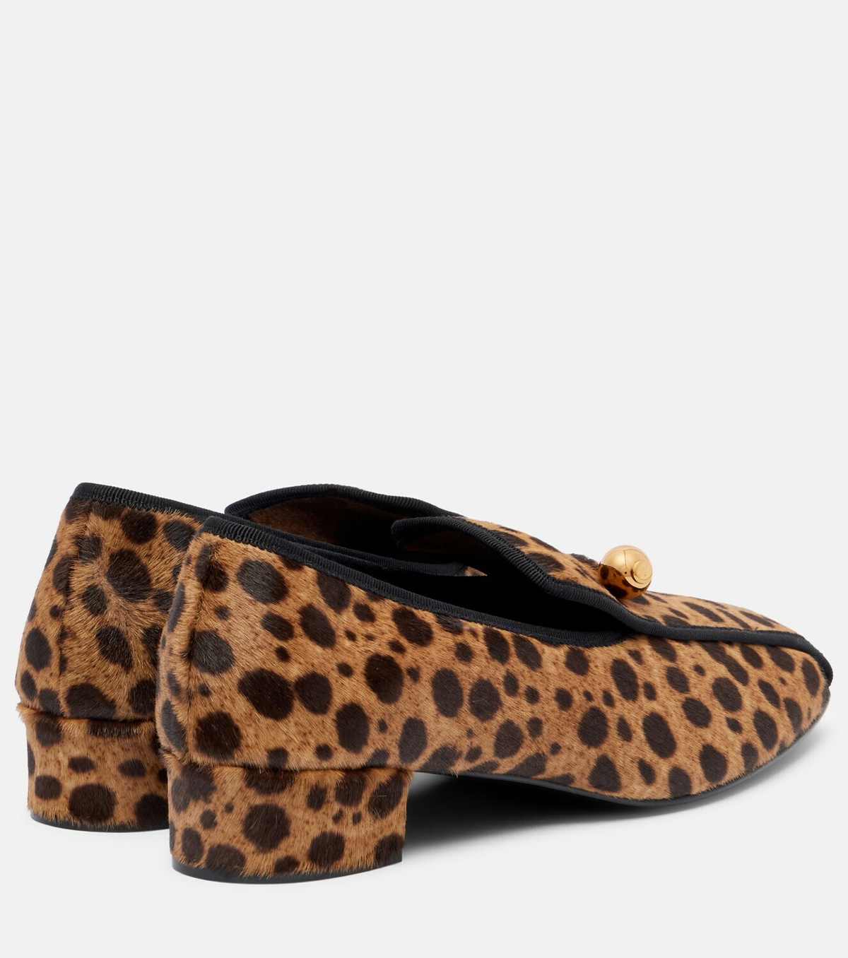 Herbert Levine Showtime leopard-print calf hair loafer pumps