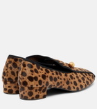 Herbert Levine Showtime leopard-print calf hair loafer pumps