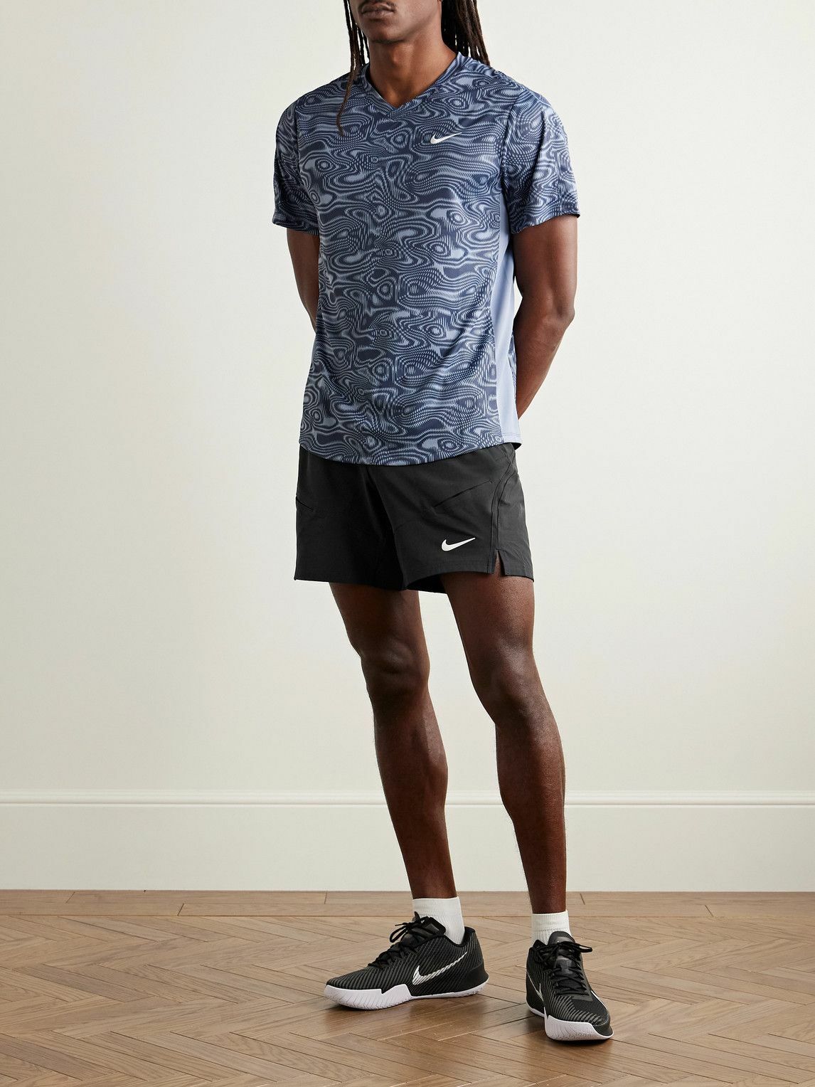 Nike Tennis - NikeCourt Advantage Straight-Leg Dri-FIT Shorts - Black