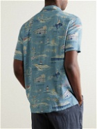 Faherty - Kona Camp-Collar Printed ECOVERO™ Shirt - Blue