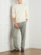 Eleventy - Tapered Pleated Stretch Cotton and Lyocell-Blend Twill Trousers - Gray