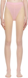 Wolford Pink Mugler Edition Sheer Tights
