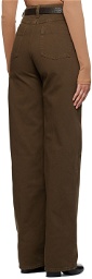 LEMAIRE Brown Straight-Leg Jeans