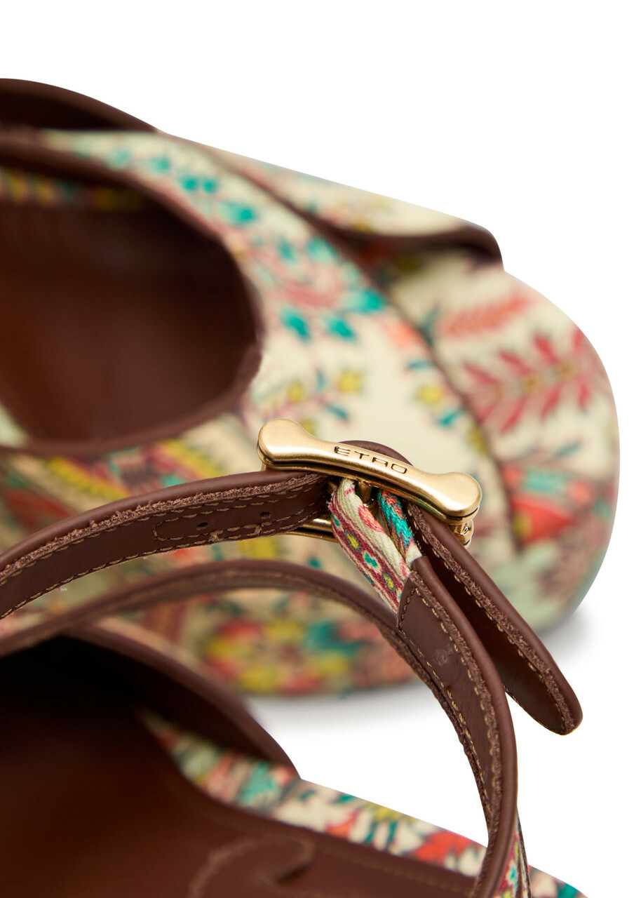 Etro Paisley-print Platform Sandals Multicoloured