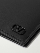 Valentino Garavani - Valentino Garavani Logo-Embellished Leather Billfold Wallet