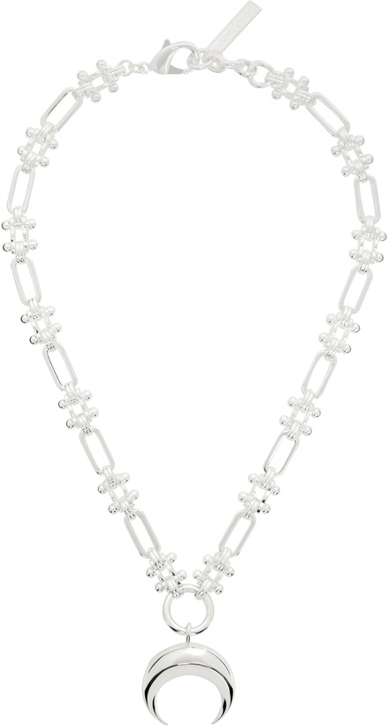 Photo: Marine Serre Silver Plated Moon Charm Necklace