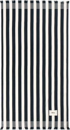 Tekla Black & White Striped Beach Towel