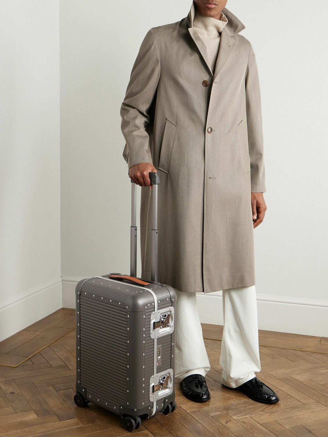 FPM Milano - Bank Spinner 55cm Rubber-Trimmed Aluminium Suitcase