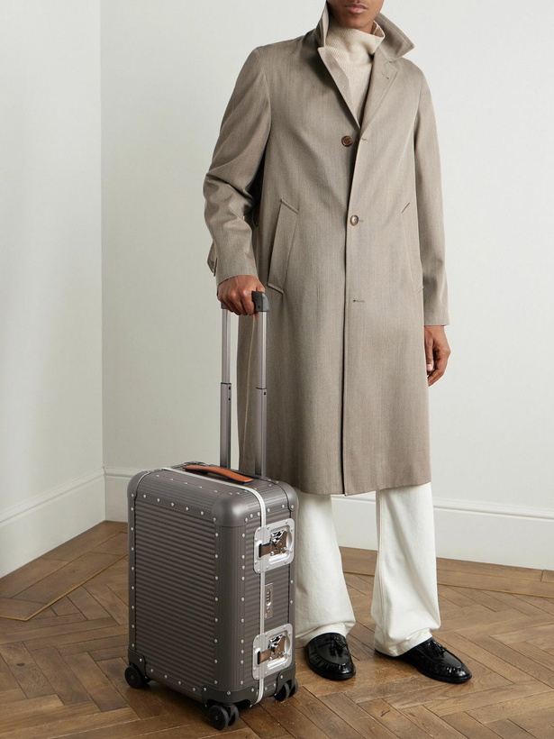 Photo: FPM Milano - Bank Spinner 55cm Rubber-Trimmed Aluminium Suitcase