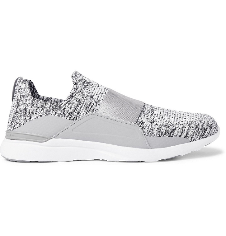 Photo: APL Athletic Propulsion Labs - TechLoom Bliss Mélange Slip-On Running Sneakers - Gray