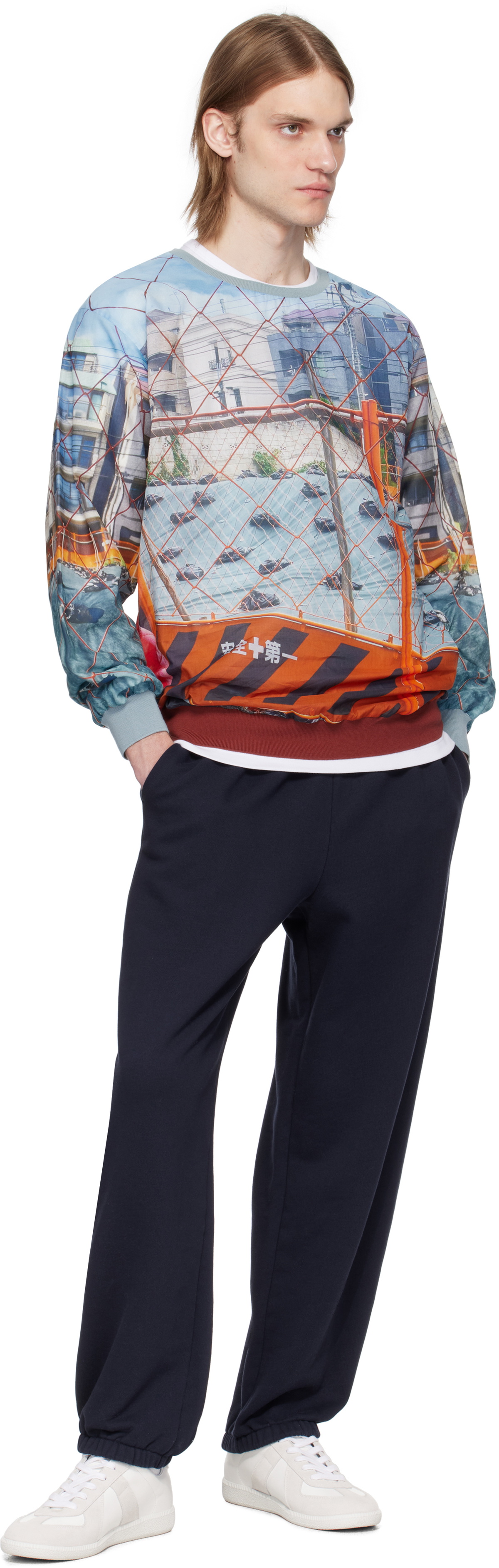 Bless Blue Holiday Fence Long Sweatshirt