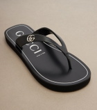 Gucci Mila Double G leather thong sandals