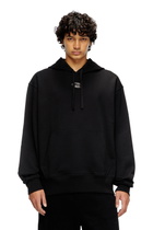 Diesel Hoodie with metallic logo - Sweaters Mens in Black