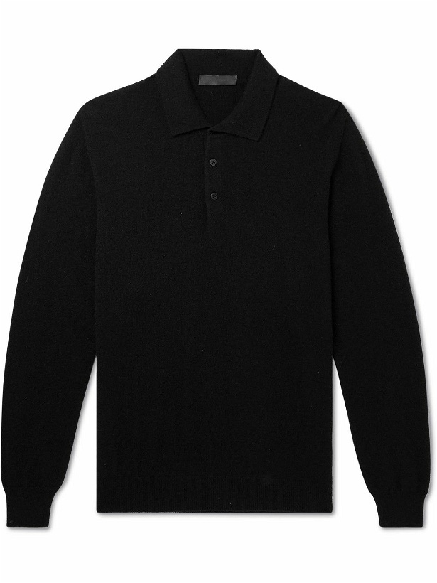 Photo: Saman Amel - Slim-Fit Cashmere Polo Shirt - Black