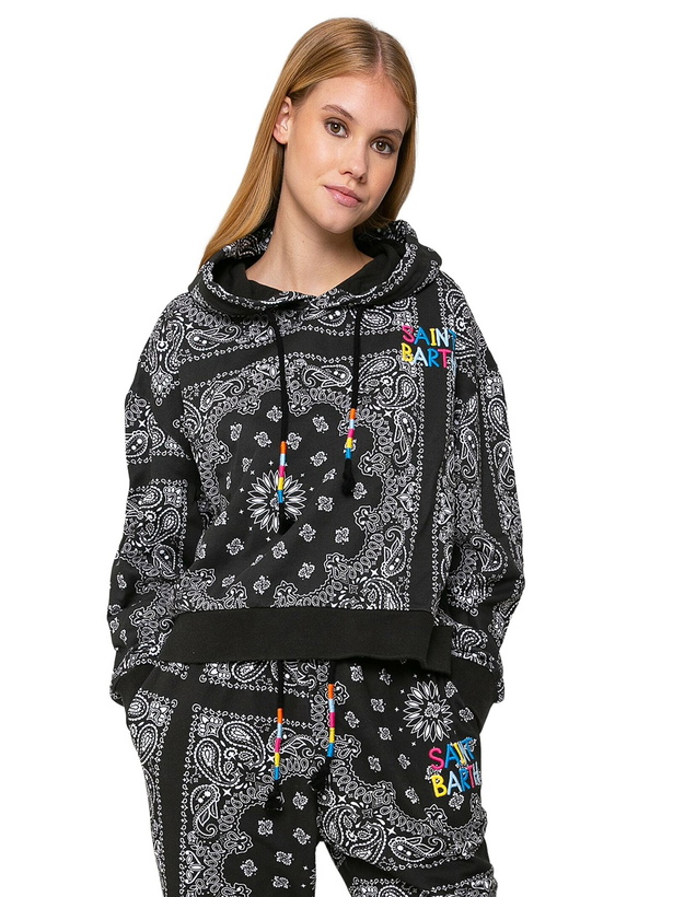 Photo: MC2 Saint Barth Cotton Bandanna Hoodie With Saint Barth Embroidery
