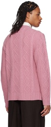 Husbands Pink Crewneck Sweater