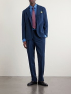 Rubinacci - Straight-Leg Linen Trousers - Blue