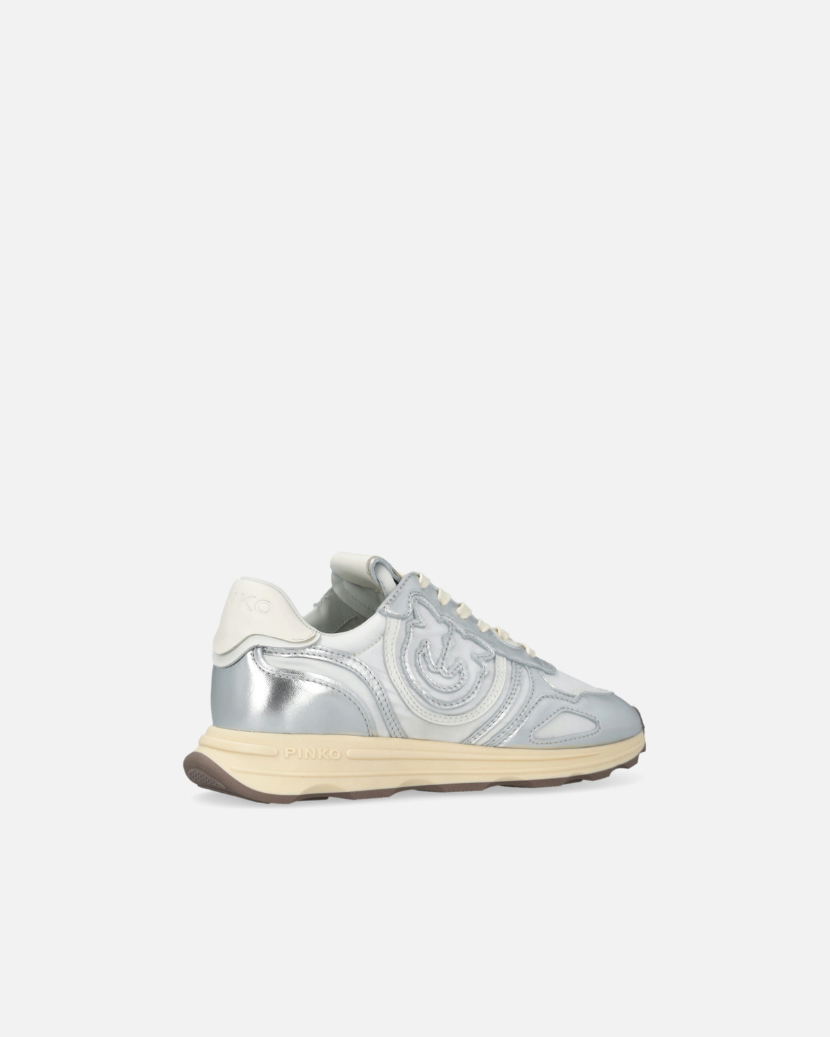 Pinko Logo Sneakers With Silver Details Silver