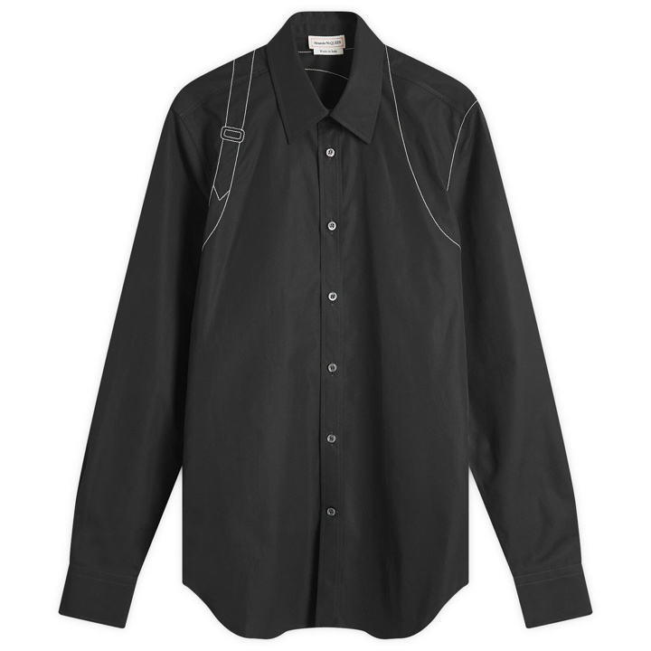 Photo: Alexander McQueen Men's Contrast Stitch Harness Shirt in Black