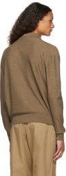 Lemaire Brown Double Layer Cardigan