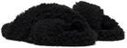 Marni Black Shearling Fussbett Slides