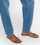 Gucci Double G leather sandals