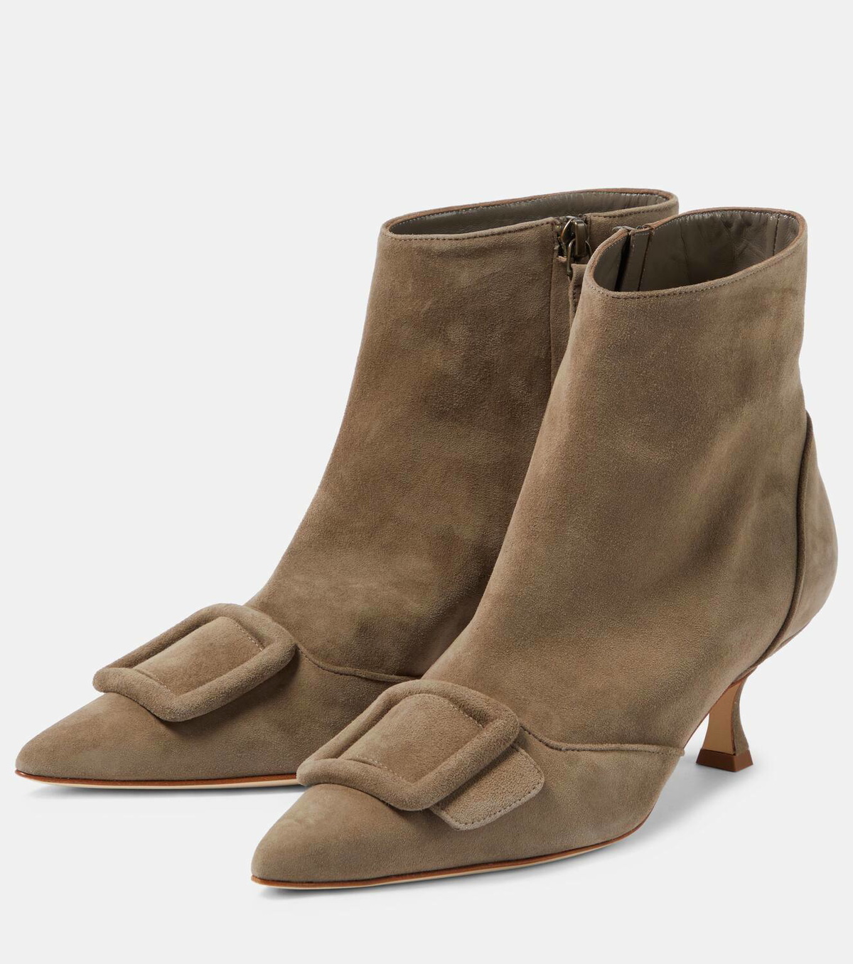上品★MANOLO BLAHNIK Baylow embellished suede ankle boots Manolo Blahnik Baylow embellished suede ankle boots Manolo