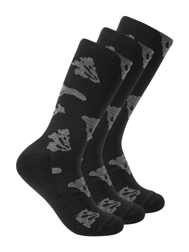 Photo: Portal - Ritual Three-Pack Stretch Merino Wool Socks - Brown