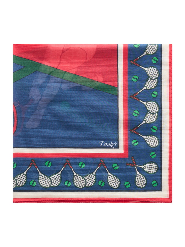 Photo: Drake's - Printed Cotton and Silk-Blend Scarf