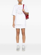 Casablanca White Logo Embroidery Organic Cotton T-Shirt