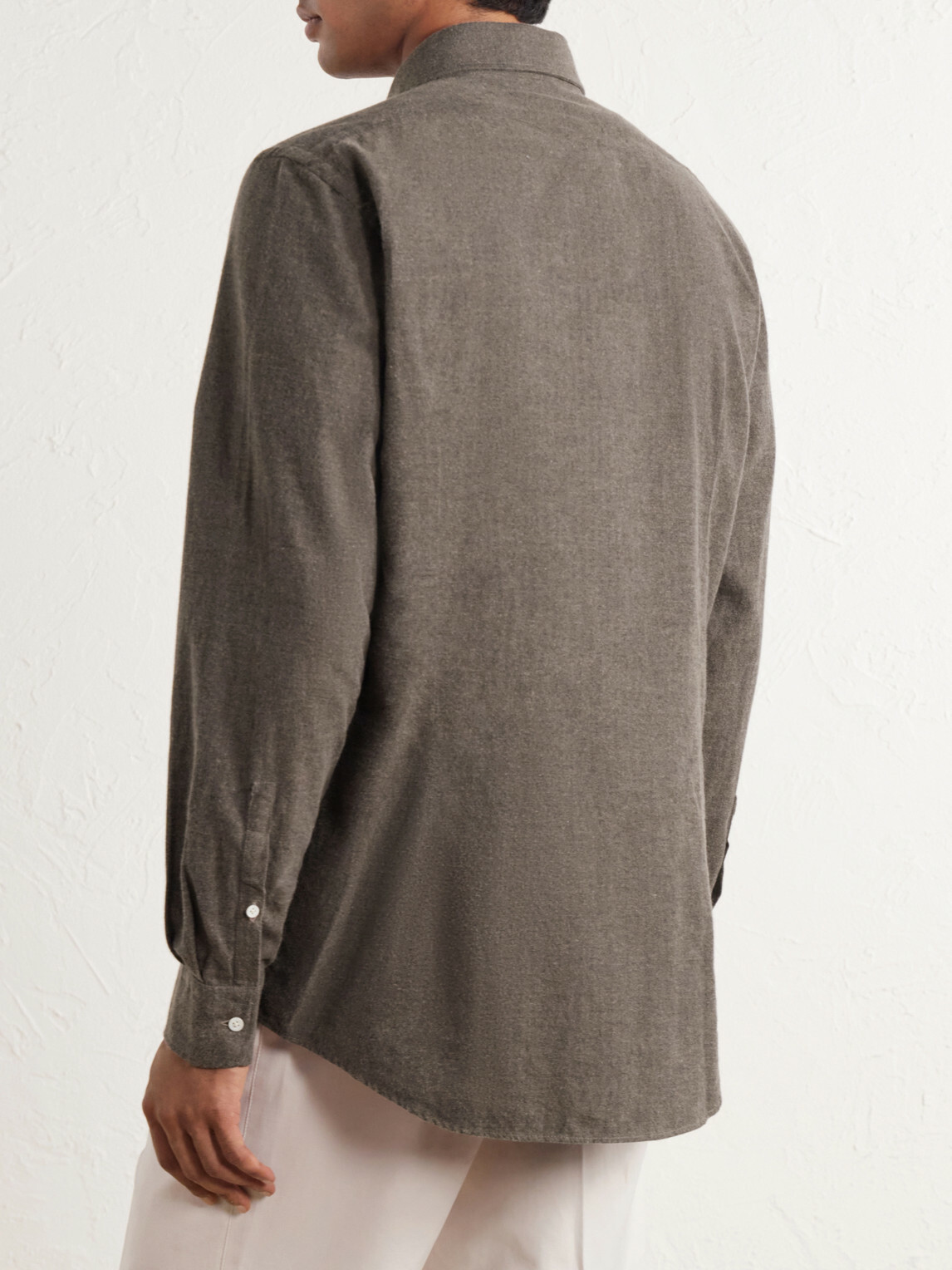 Massimo Alba - Genova Cotton-Flannel Shirt - Brown