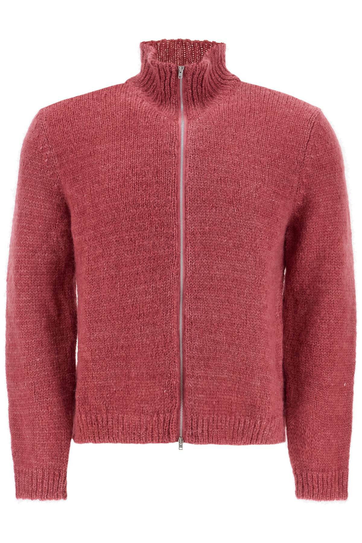 トップス OUR LEGACY CARDIGAN Melange Mohair 48 Our Legacy - Cardigan Olive Melange Mohair