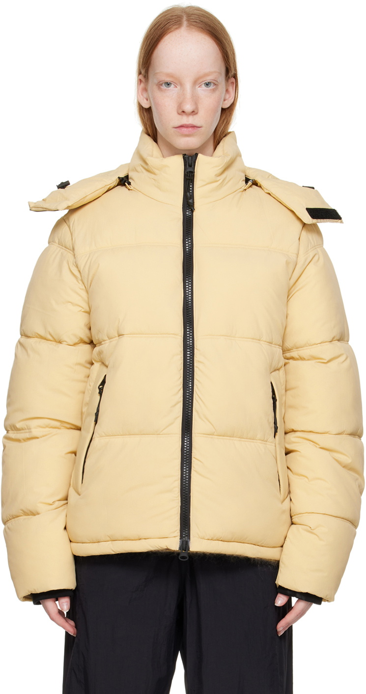 The Very Warm Beige Hooded Puffer Jacket