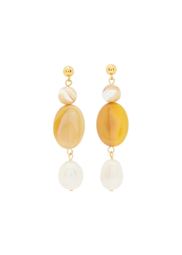 Photo: Anni LU Desert Dreamer 18kt Gold-plated Drop Earrings - Orange - One Size