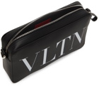 Valentino Garavani Black Leather 'VLTN' Crossbody Bag
