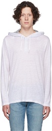 Vince White Linen Hoodie