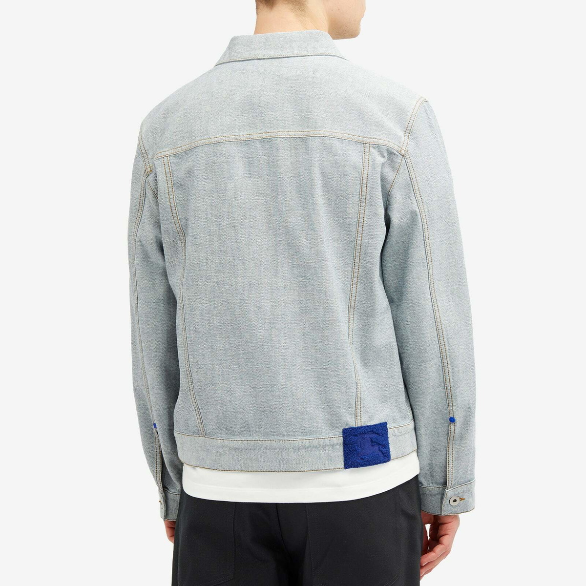 Burberry Men's EKD Denim Jacket in Denim Blue Burberry Burberry Men's EKD Denim Jacket in Denim Blue Burberry