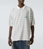 Balenciaga BB Laurel striped cotton piqué polo shirt