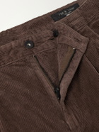 Rag & Bone - Wide-Leg Pleated Cotton-Blend Corduroy Trousers - Brown