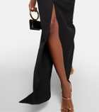 Safiyaa Elowen high-rise crêpe maxi skirt