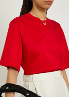 Rohe Cotton and Silk-blend T-shirt Red